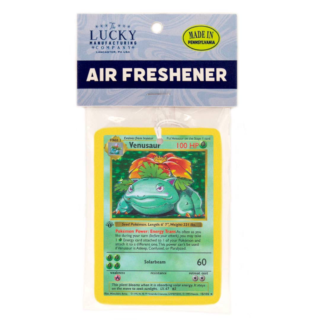 Venusaur Pokemon Card Air Freshener