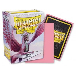 Dragon Shield Standard Matte Pink 100 Count Card Sleeves Box