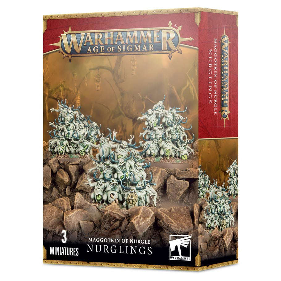 Warhammer Age of Sigmar Maggotkin of Nurgle Nurglings Multipart Plastic Miniatures Box Packaging
