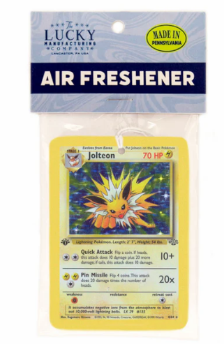 Jolteon Pokemon Card Air Freshener
