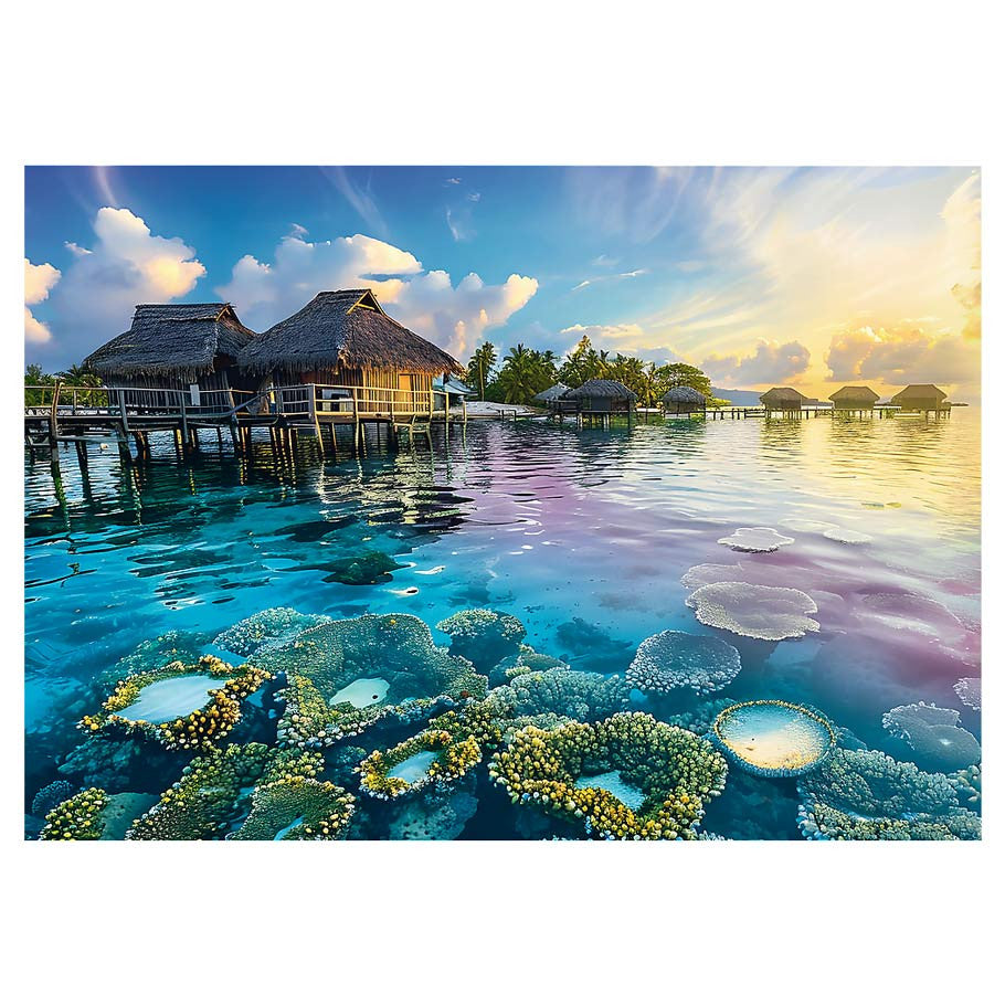 Trefl Red Tahiti Sunset 1000-Piece Jigsaw Puzzle