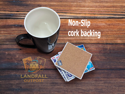 4x4 Ceramic Blue Video GamRetro Handheld "Legacy Blue" Ceramic Coaster - 4x4 Water-Resistant Gaming Decore Coaster, Water-Resistant Design