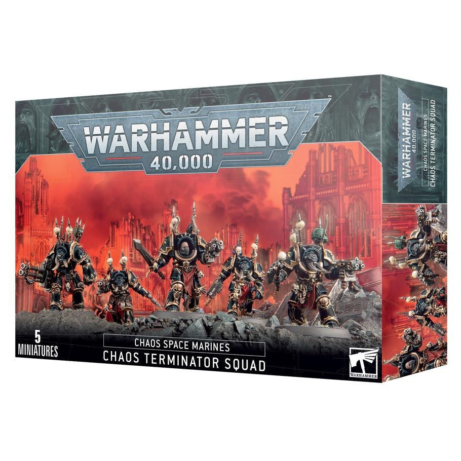 Warhammer 40000 Chaos Space Marines Terminators Multipart Plastic Miniatures Box Packaging
