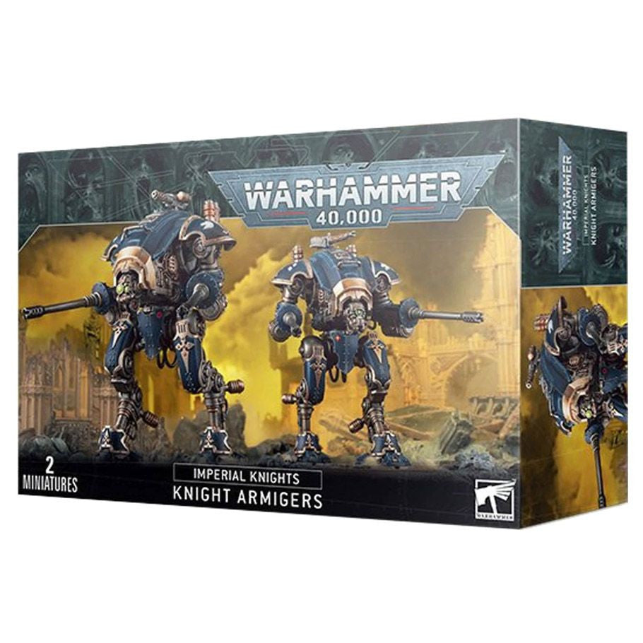 Warhammer 40000 Imperial Knights Knight Armigers Multipart Plastic Miniatures Box Packaging