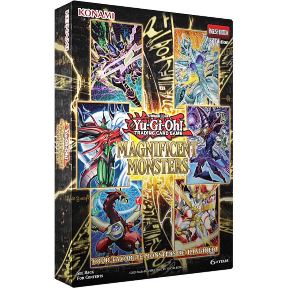 Yu-Gi-Oh! TCG Magnificent Monsters Box packaging showing set details and iconic monster art