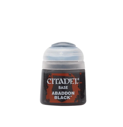 Citadel Colour Base Abaddon Black 12ml Acrylic Paint Pot