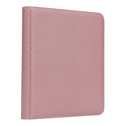 Portable 9-Pocket PU Leather Trading Card Binder with Zipper Closure (360 Pocket)