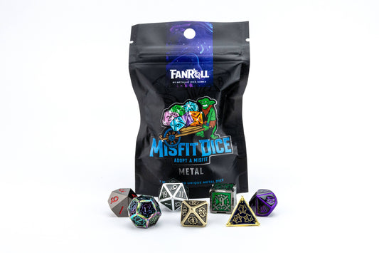 Misfit Metal Dice Set: Adopt A Misfit (Blind Pack) | 7-Piece Metal Dice Set