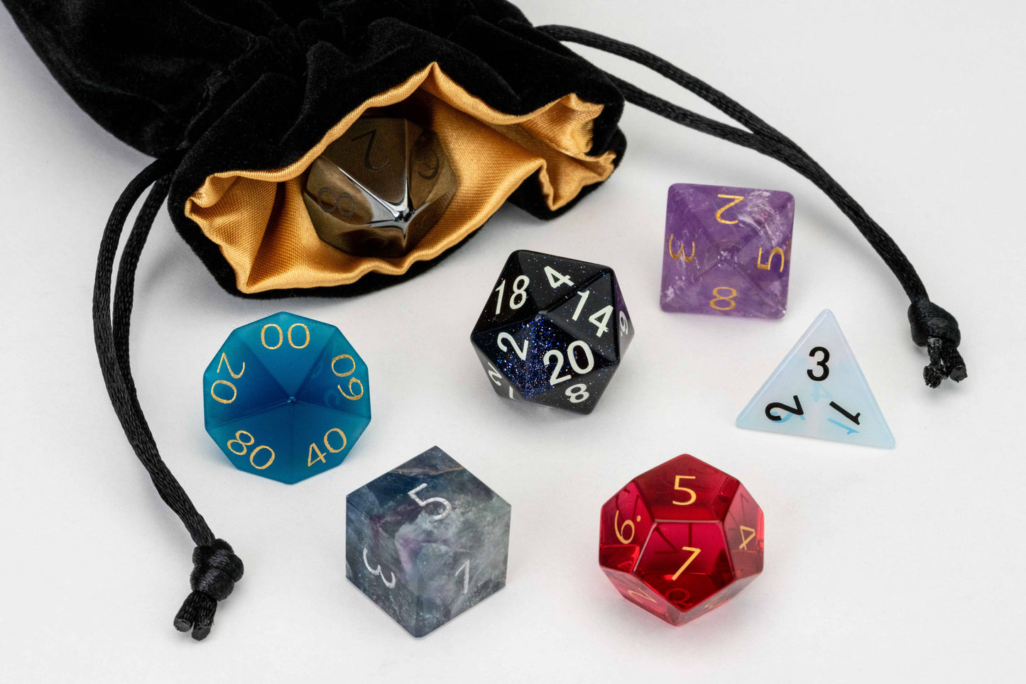 Mystic Mines Misfit Gemstone Dice Set | Premium Mystery Box (7-Piece RPG Set)