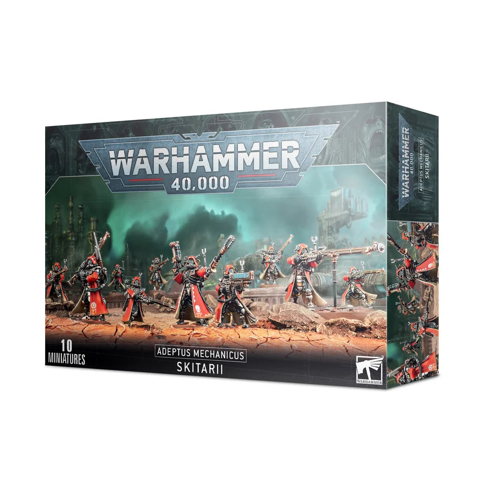Warhammer 40000 Adeptus Mechanicus Skitarii Rangers and Vanguard Multipart Plastic Miniatures Box Packaging