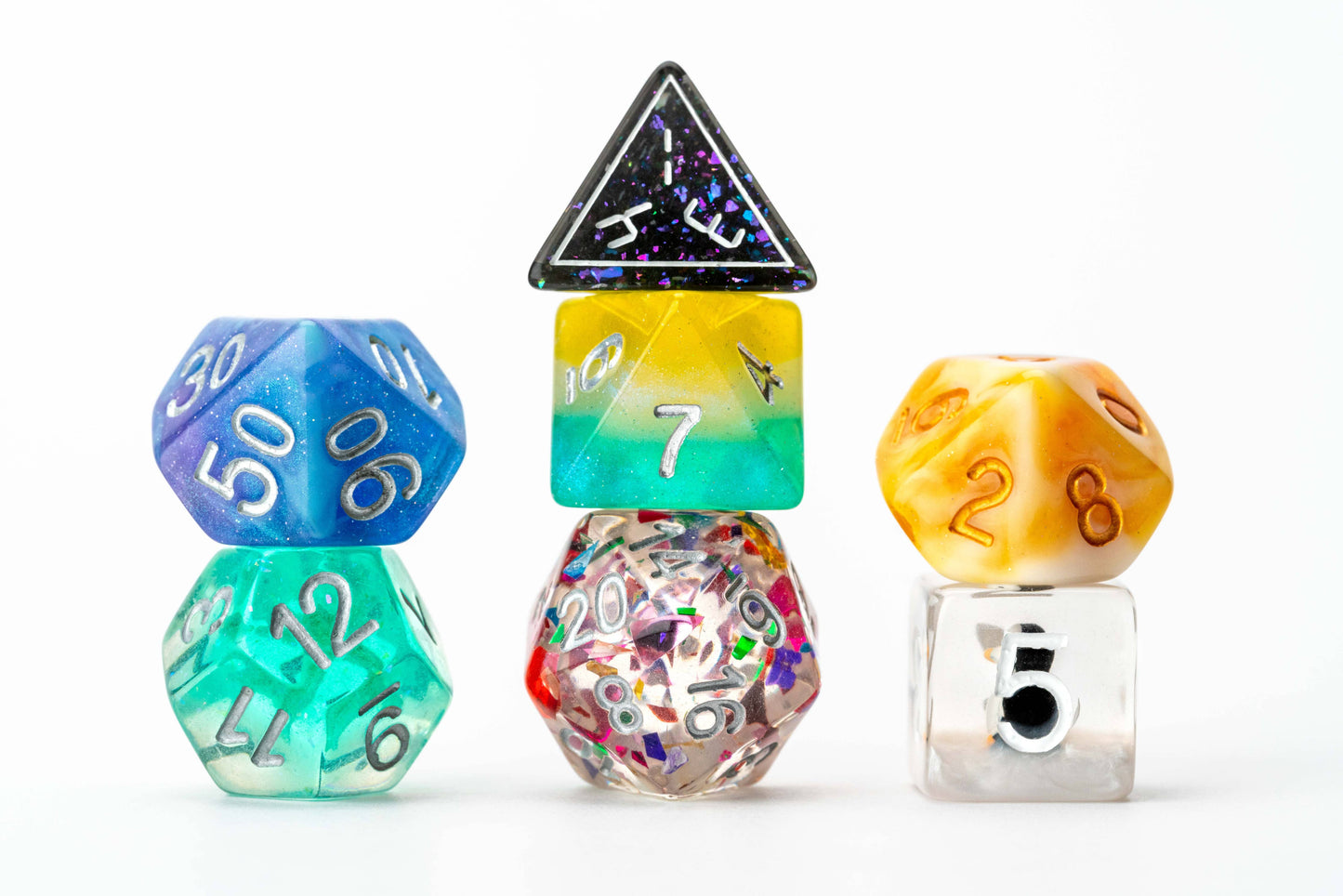 Misfit Resin Dice Set: Adopt A Misfit (Blind Pack) | 7-Piece Mixed-Style Set