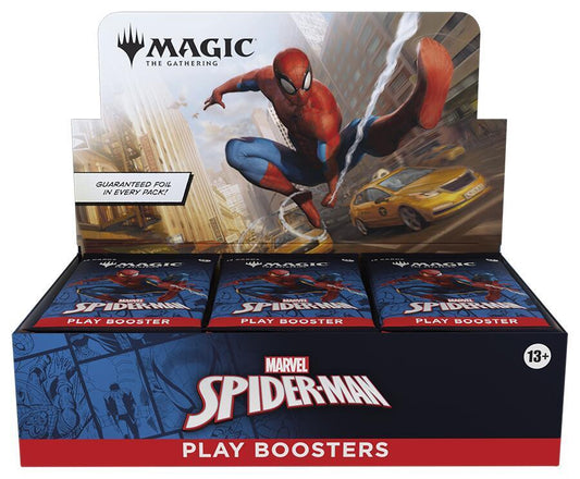 Magic The Gathering Marvels Spider-Man Universes Beyond Thirty Pack Factory Sealed Play Booster Display Box Packaging