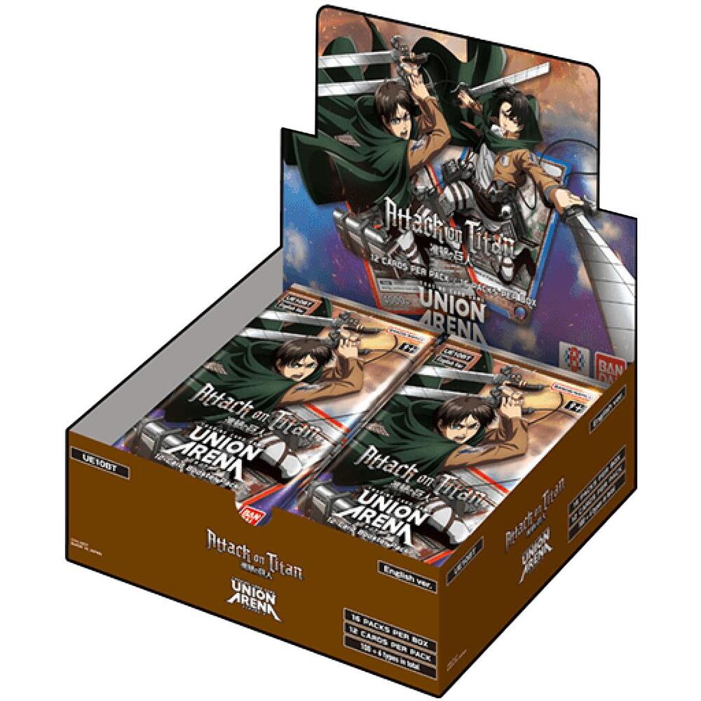 Union Arena Attack on Titan Booster Box UE10BT Sixteen Count Factory Sealed Retail Packaging