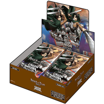 Union Arena Attack on Titan Booster Box UE10BT Sixteen Count Factory Sealed Retail Packaging
