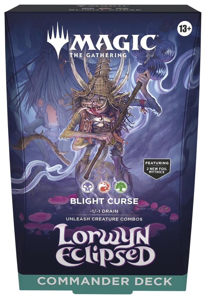 Magic The Gathering Lorwyn Eclipsed Blight Curse Ready to Play Preconstructed Commander Deck Box Packaging