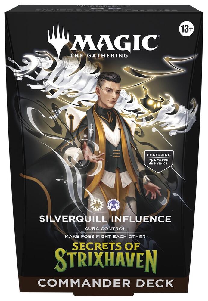 Magic The Gathering Secrets of Strixhaven Commander Deck Silverquill Influence Box Sealed