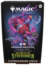 Magic The Gathering Secrets of Strixhaven Commander Deck Prismari Artistry Box Sealed