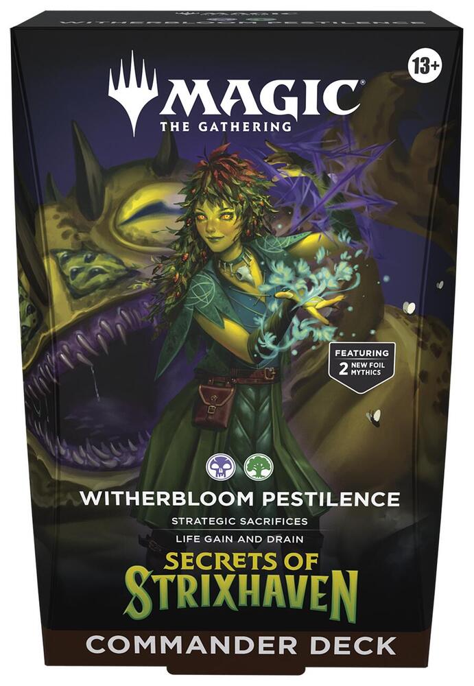 Magic The Gathering Secrets of Strixhaven Commander Deck Witherbloom Pestilence Box Sealed