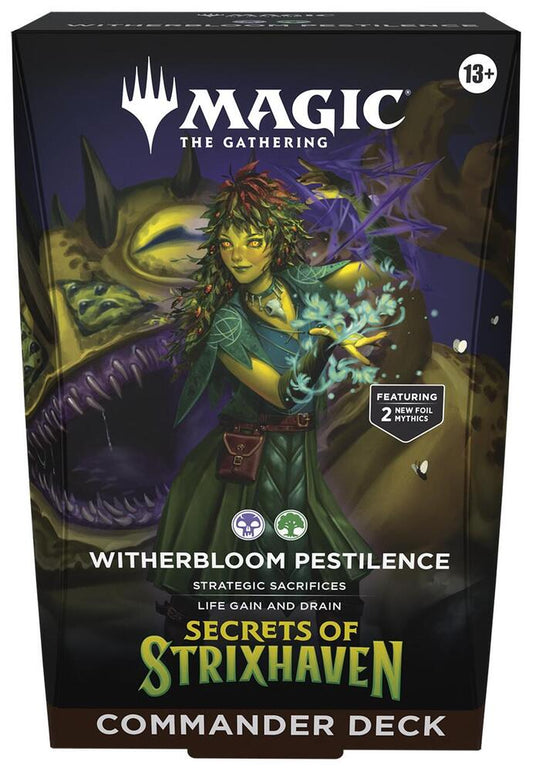 Magic The Gathering Secrets of Strixhaven Commander Deck Witherbloom Pestilence Box Sealed