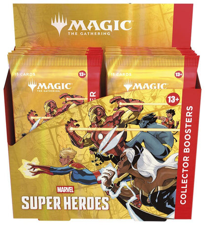 Magic The Gathering Marvel Super Heroes Universes Beyond Twelve Pack Factory Sealed Collector Booster Display Box Packaging