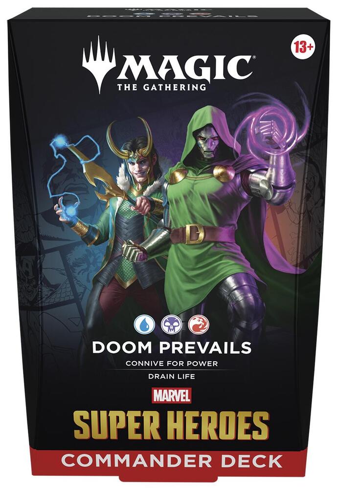 Magic The Gathering Marvel Super Heroes Universes Beyond Doom Prevails Preconstructed Commander Deck Box Packaging