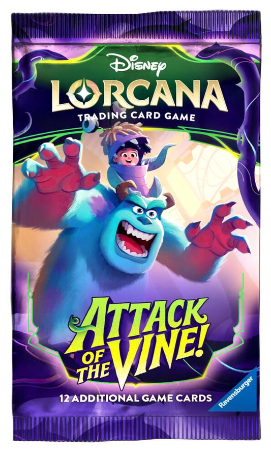 Disney Lorcana TCG Set 13 Attack of the Vine Single Factory Sealed Booster Pack Packaging