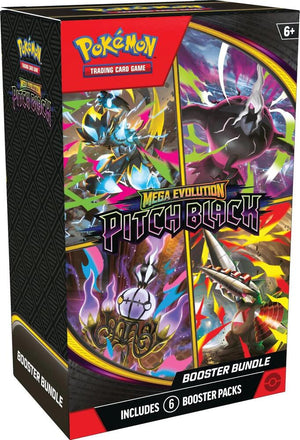 Pokemon TCG Mega Evolution Five Pitch Black Booster Bundle Six Pack Compact Display Box