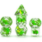 Dragon Storm Inclusion Resin Dice Set (Green Dragon) | 7-Piece 16mm Polyhedral Set – image 5