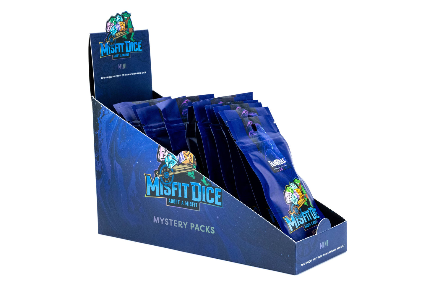 Misfit Mini Dice: Adopt A Misfit (Blind Pack) | Two Mini 7-Piece Sets (14 Dice)