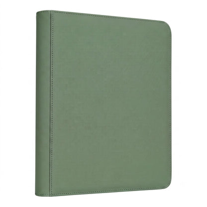 Portable 9-Pocket PU Leather Trading Card Binder with Zipper Closure (360 Pocket)