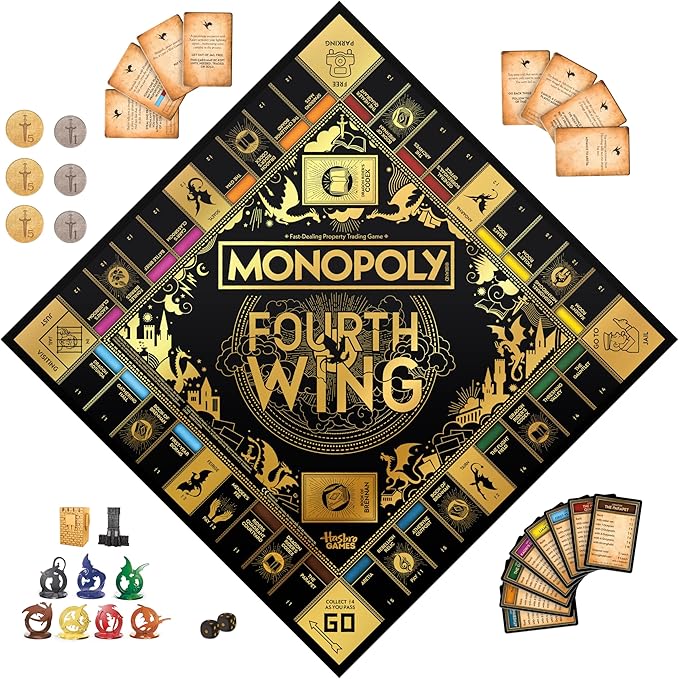 Official Monopoly: Fourth Wing Edition Board Game for Adults