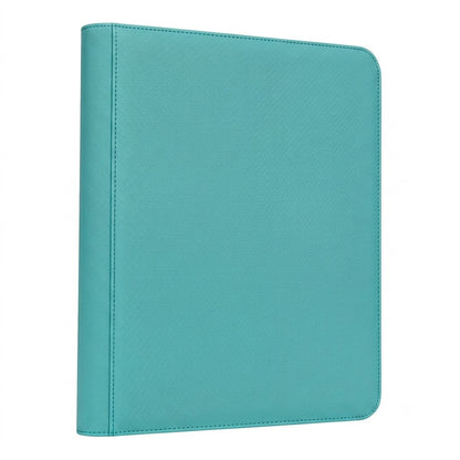 Portable 9-Pocket PU Leather Trading Card Binder with Zipper Closure (360 Pocket)