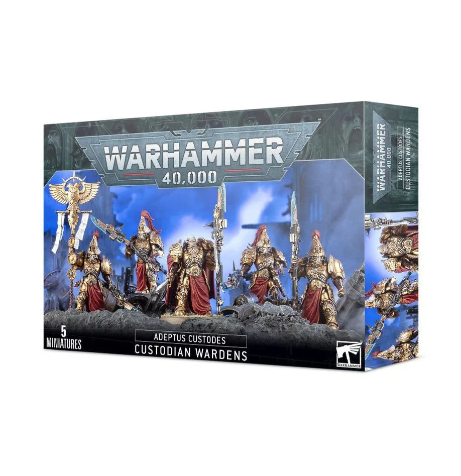 Warhammer 40000 Adeptus Custodes Custodian Wardens Multipart Plastic Miniatures Box Packaging