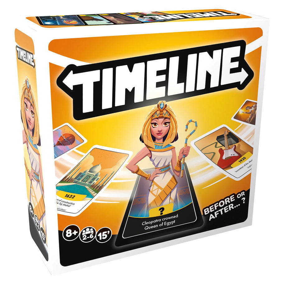 Timeline 2025 Refresh Chronological History Trivia Card Game Box and Ninety Six Event Cards