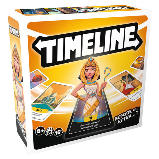 Timeline 2025 Refresh Chronological History Trivia Card Game Box and Ninety Six Event Cards