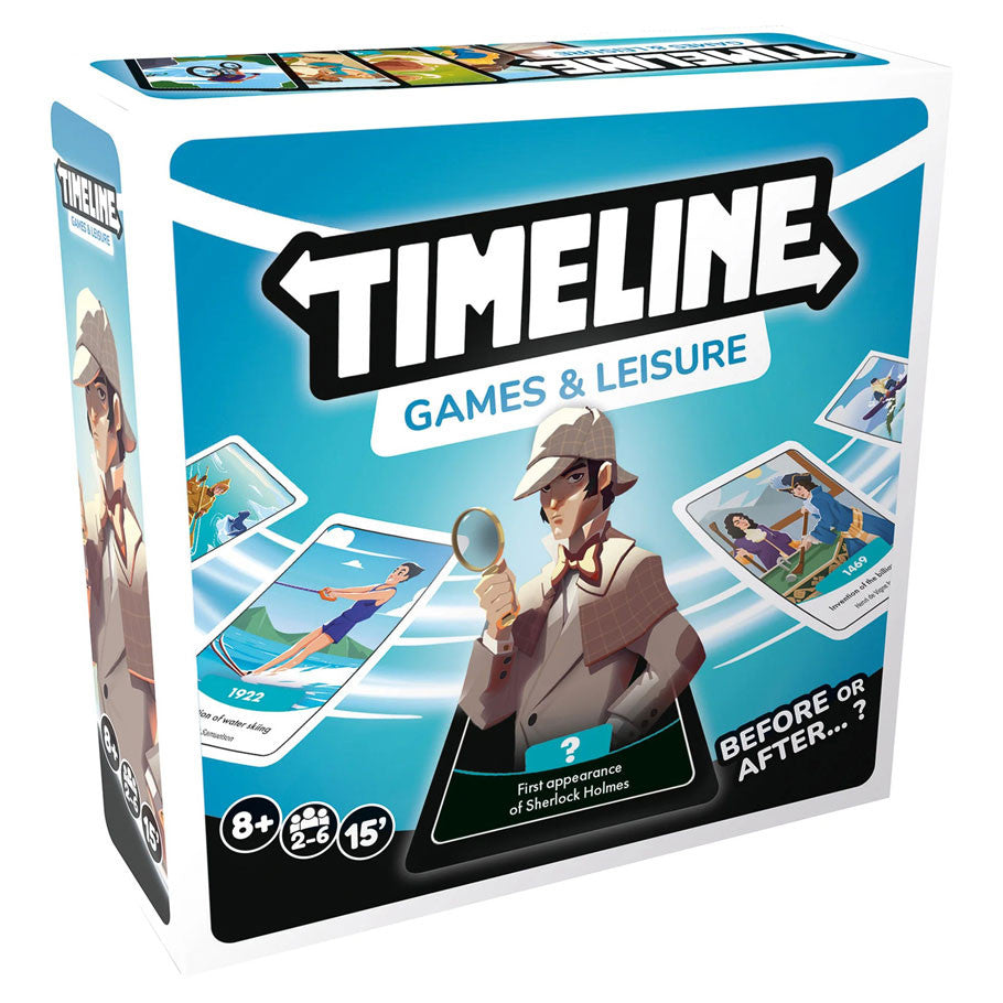 Timeline Games and Leisure Chronological History Trivia Card Game Metal Storage Tin Packaging