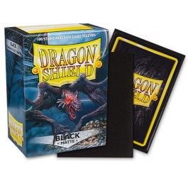 Dragon Shield Standard Matte Black 100 Count Card Sleeves Box