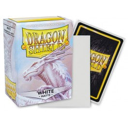 Dragon Shield Standard Matte White 100 Count Card Sleeves Box
