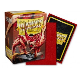 Dragon Shield Standard Matte Ruby 100 Count Card Sleeves Box
