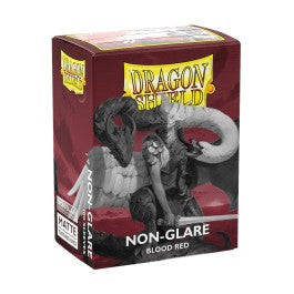 Dragon Shield Standard Matte Non-Glare Blood Red 100 Count Card Sleeves Box