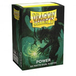 Dragon Shield Standard Matte Dual Power Green 100 Count Card Sleeves Box