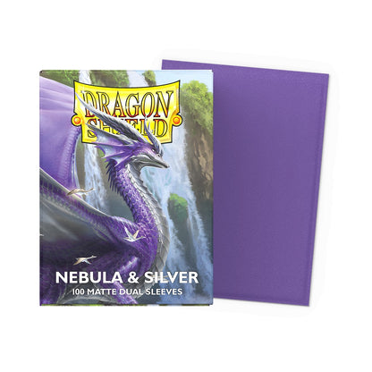 Dragon Shield Sleeves: Standard Matte Dual - Nebula & Silver (100ct)