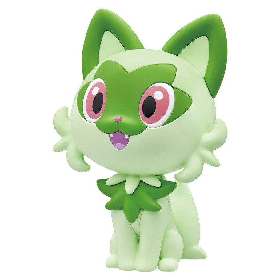 Bandai Pokemon Plamo Collection Quick Fourteen Sprigatito Snap Together Plastic Model Kit Figure