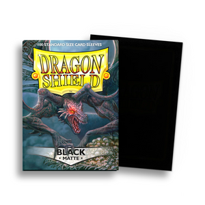 Dragon Shield Sleeves: Standard Matte - Black (100ct)