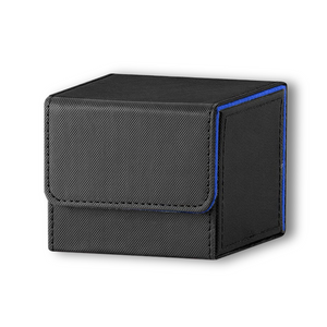 Black & Blue Dual-Tone TCG Deck Box - Holds 100+ Sleeved Cards