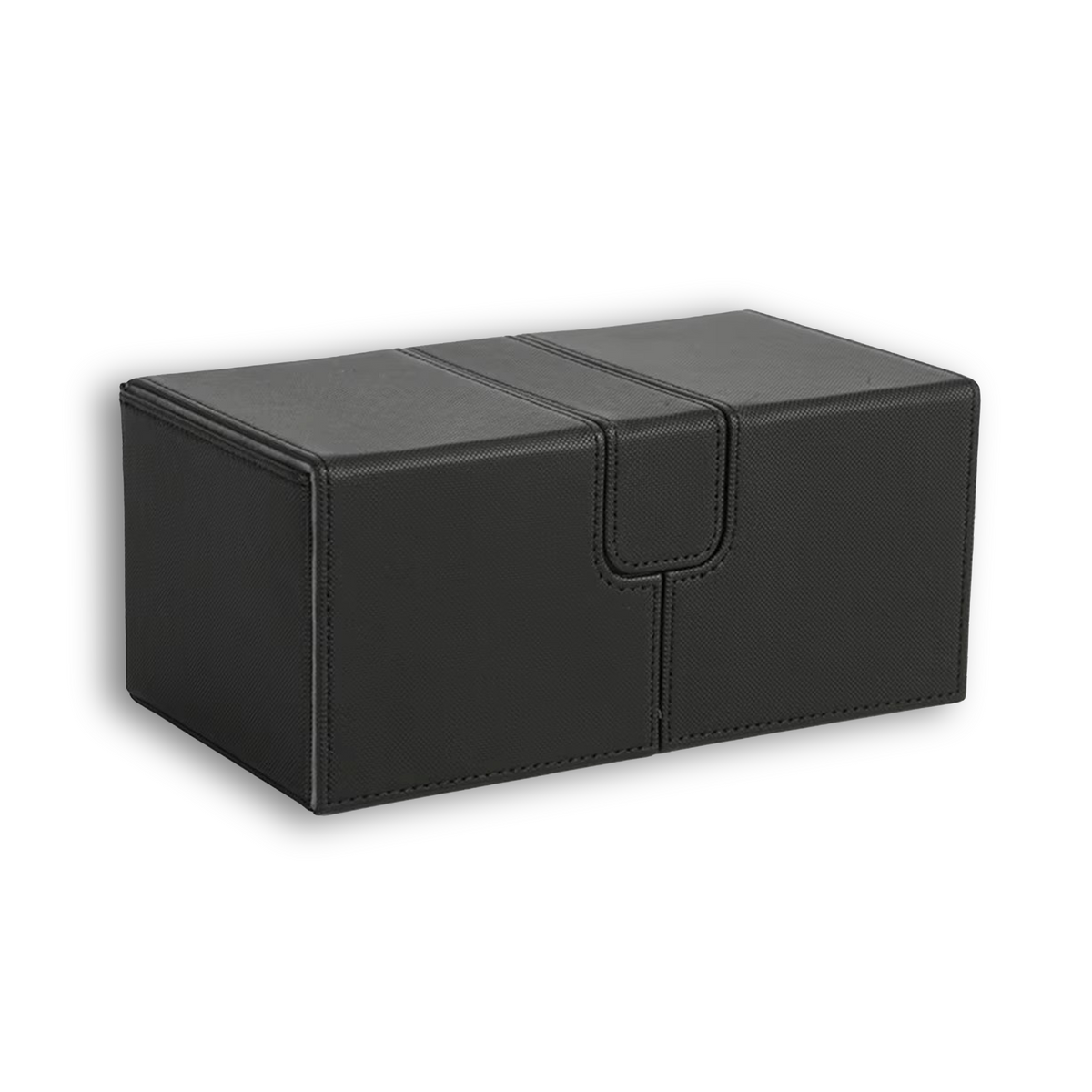 Black & Grey 3-Drawer TCG Deck Box - Premium PU Leather Case