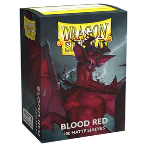 Dragon Shield Standard Matte Blood Red 100 Count Card Sleeves Box