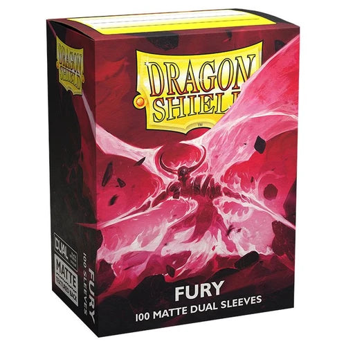 Dragon Shield Standard Matte Dual Fury Red and Black 100 Count Card Sleeves Box