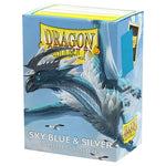 Dragon Shield Standard Matte Dual Sky Blue and Silver 100 Count Card Sleeves Box