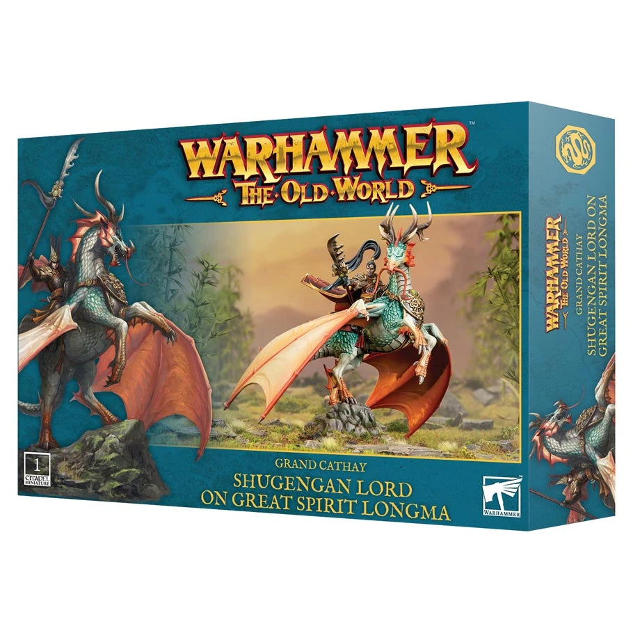 Warhammer The Old World Grand Cathay Shugengan Lord on Great Spirit Longma Miniature